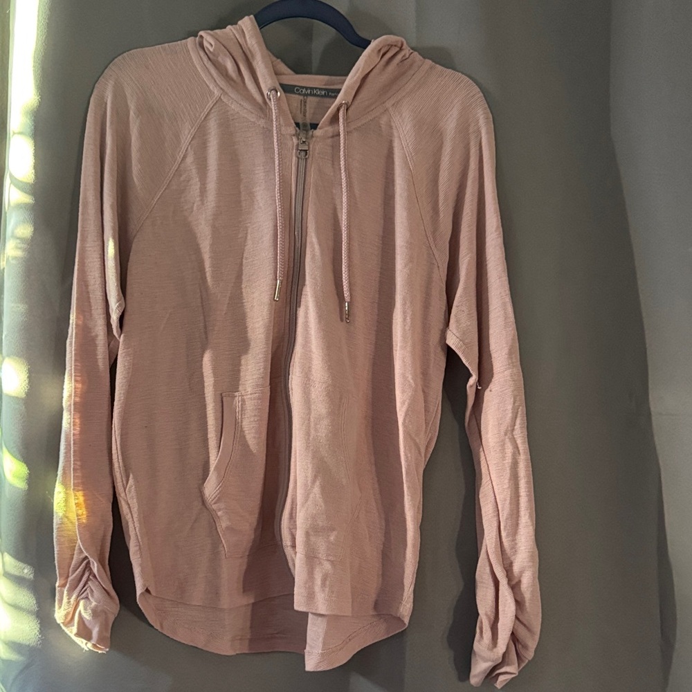 Calvin Klein Blush Hoodie with Zipper